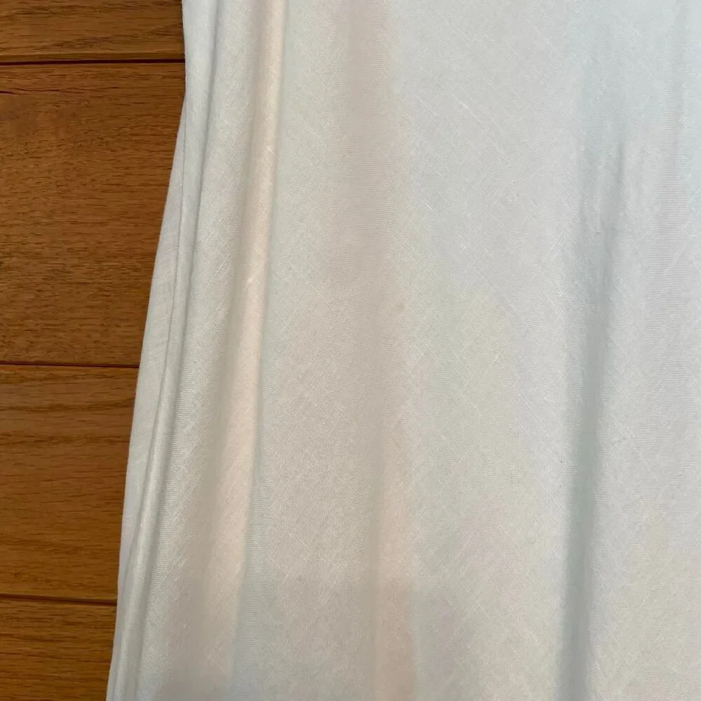 Y2K vintage linen white maxi skirt Old Navy.